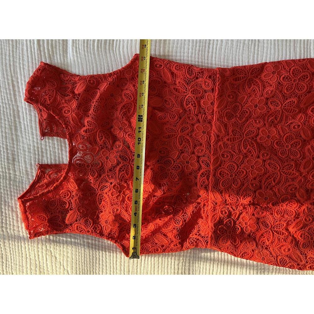 Anthropologie x Hutch - Sleeveless Orange Lace Knee-Length Dress, Size 8, NWT - Picture 11 of 11